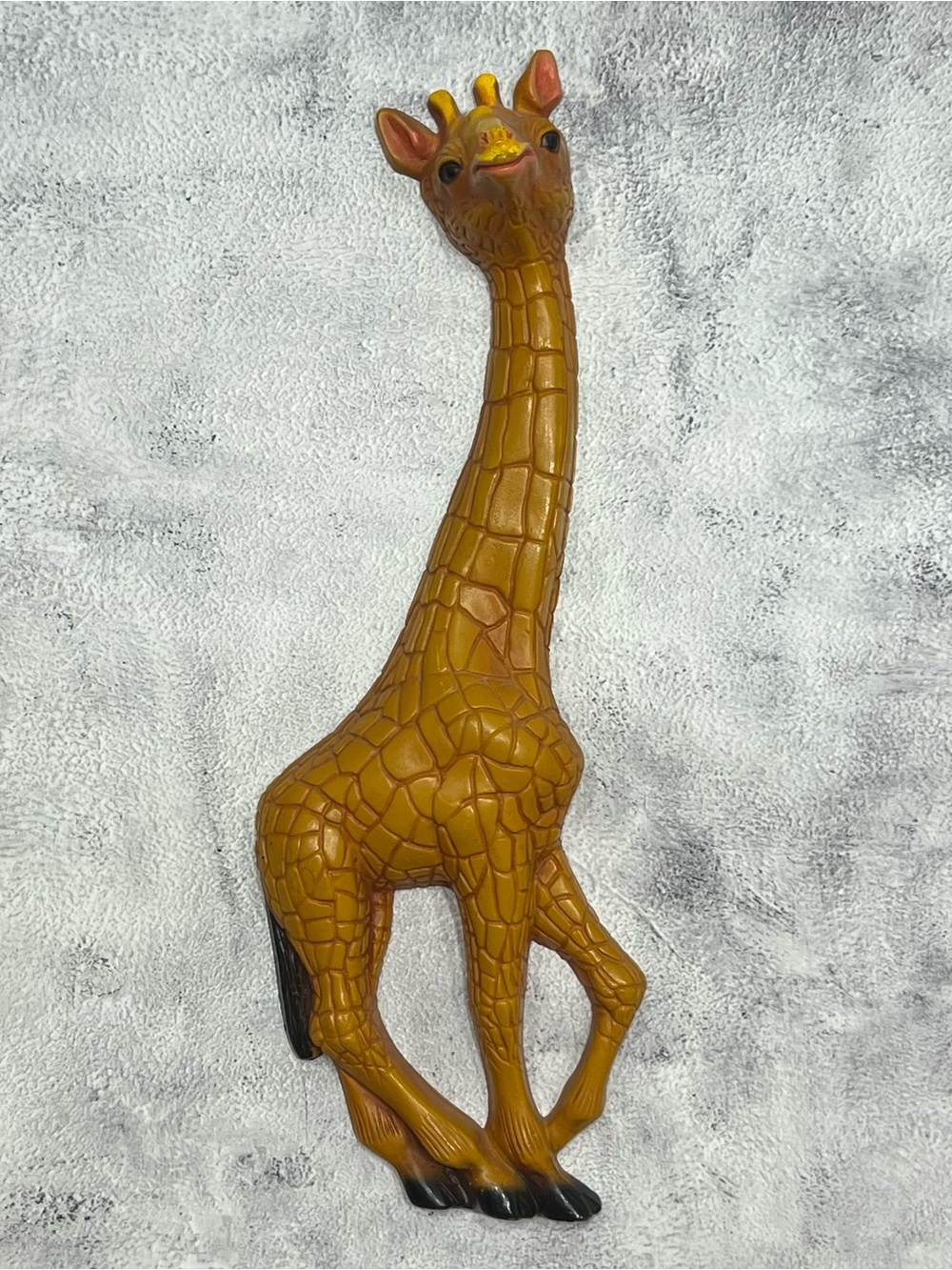 Vintage HOMCO Giraffe 3D Molded Plastic Wall Hanging MCM Decor